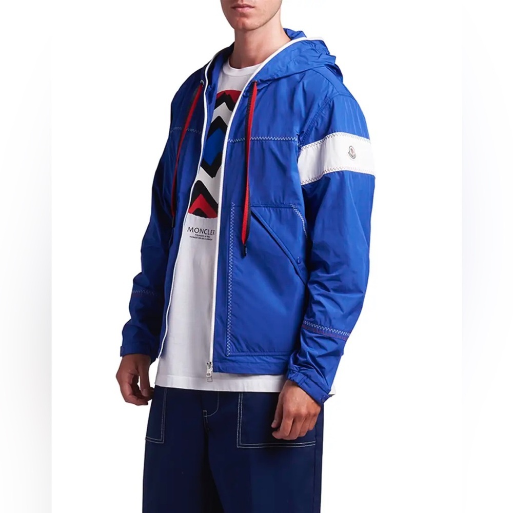 NWOT MONCLER Fujio Logo-Appliquéd Shell Hooded Jacket - Picture 4 of 14